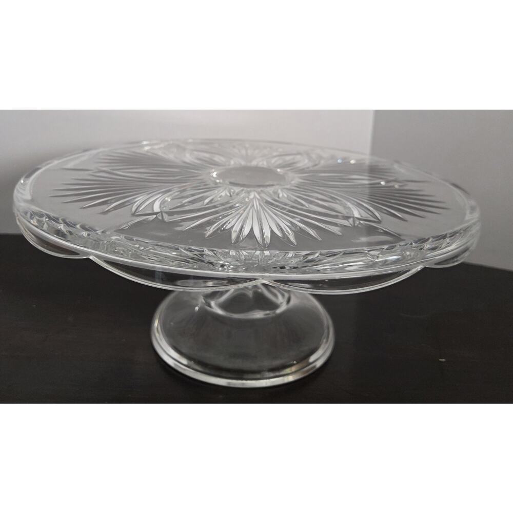 Royal Limited Bohemia Czech 24% Lead Crystal 11" Cake Stand Tagged